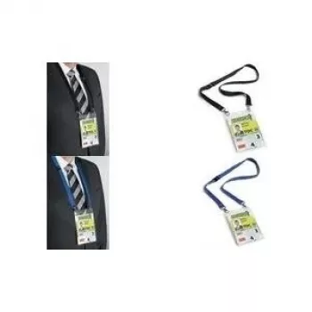 DURABLE 20 DUO A6 Portanombres con cinta textil, transparente, pack de 10 852507