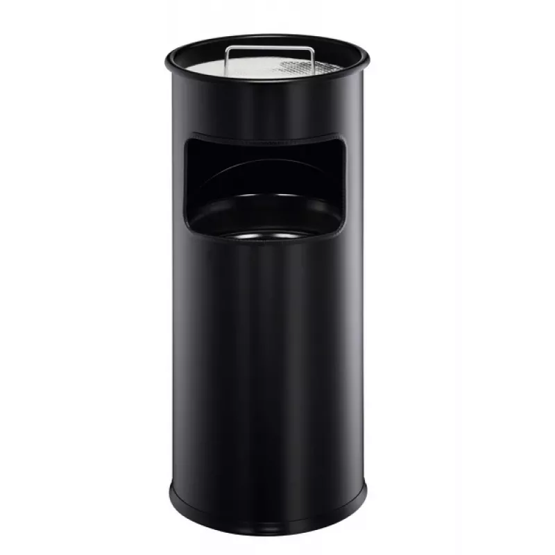 Papelera redonda de metal DURABLE 3330-01, 17 L, Plata