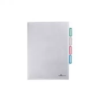 DURABLE funda organizadora de documentos A4 con 3 compartimentos, transparente, pack de 5 231619