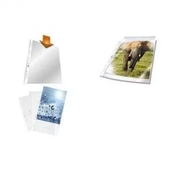 DURABLE BUSINESS Funda perforada A4, polipropileno, transparente, pack de 100 265819