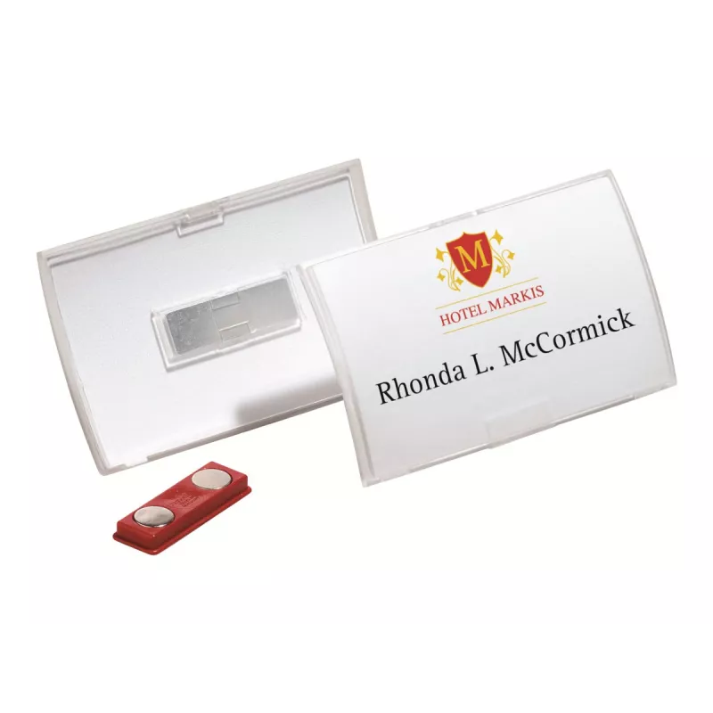 DURABLE CLICK FOLD portatarjetas magnético 90x54 mm, transparente, pack de 10 (821519)