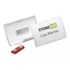 DURABLE CLICK FOLD portatarjetas magnético 90x54 mm, transparente, pack de 10 (821519)