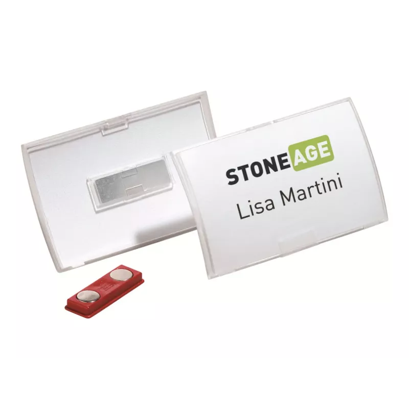 DURABLE CLICK FOLD portatarjetas magnético 90x54 mm, transparente, pack de 10 (821519)