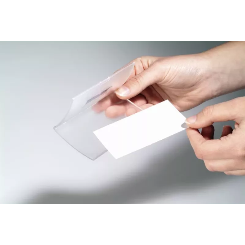 DURABLE CLICK FOLD portatarjetas magnético 90x54 mm, transparente, pack de 10 (821519)