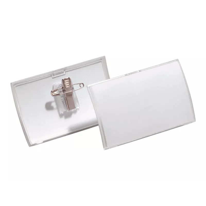 DURABLE CLICK FOLD Placa de identificación 40x75 mm con Combi Clip, pack de 25 821119