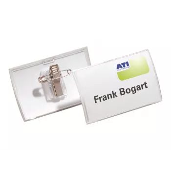 DURABLE CLICK FOLD Placa de identificación 40x75 mm con Combi Clip, pack de 25 821119