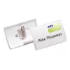 DURABLE CLICK FOLD portatarjetas de identificación con clip combinado, 90 x 54 mm, transparente, pack de 25 (821419)