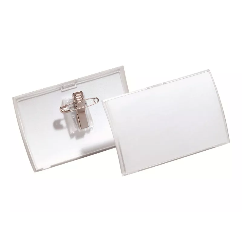 DURABLE CLICK FOLD portatarjetas de identificación con clip combinado, 90 x 54 mm, transparente, pack de 25 (821419)