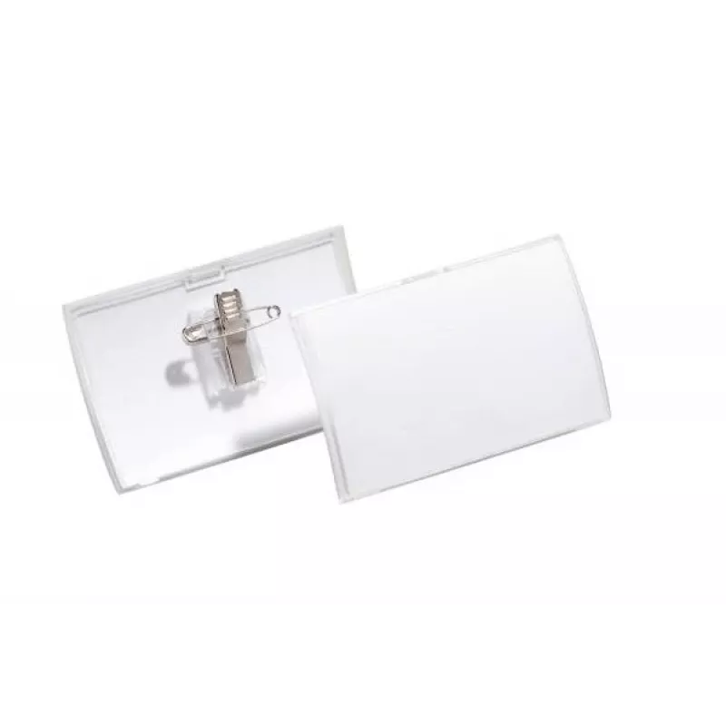 DURABLE CLICK FOLD portatarjetas de identificación con clip combinado, 90 x 54 mm, transparente, pack de 25 (821419)