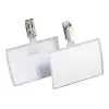 DURABLE CLICK FOLD Placa de identificación con pinza, inserto de 90x54 mm, transparente, pack de 25 821619