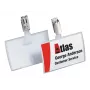 DURABLE CLICK FOLD Placa de identificación con pinza, inserto de 90x54 mm, transparente, pack de 25 821619