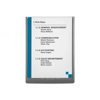 Durable Click Sign A4 Placa de puerta vertical, grafito (486737)