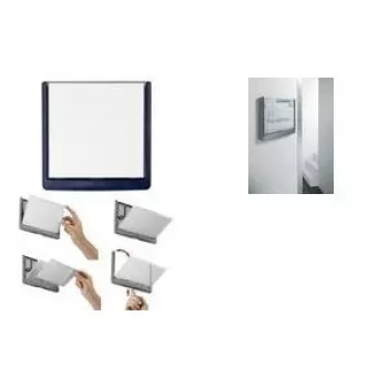 DURABLE CLICK SIGN Placa de puerta 149 x 148,5 mm, Azul oscuro, 486207