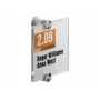 DURABLE CRYSTAL SIGN placa de puerta 105x105 mm, metacrilato sin marco, montaje con tornillos, transparente, 1 set 482019