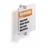 DURABLE CRYSTAL SIGN Placa de puerta 148x148 mm, acrílico transparente, montaje con tornillos, set de 1 482219