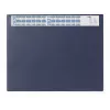 DURABLE Protector de escritorio con calendario integrado, cobertura total transparente, 65x52 cm, azul oscuro