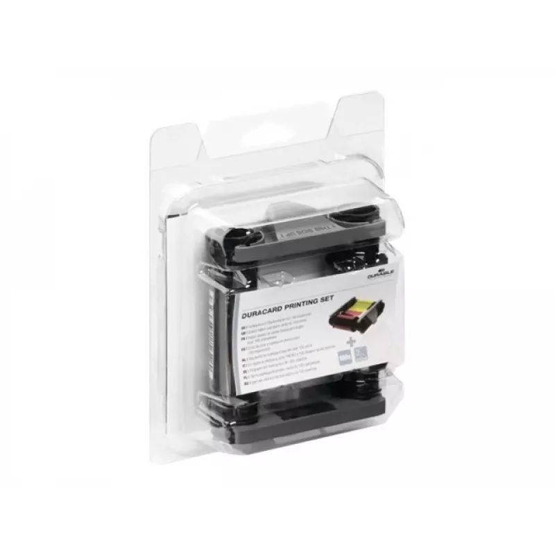 DURABLE DURACARD ID 300 Kit de accesorios para impresora con cinta monocroma negra y tarjeta de limpieza 891300