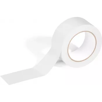 DURABLE DURALINE BASIC Cinta de marcado 50 mm x 30 m, blanca, PVC autoadhesivo, resistente al desgarro y a la abrasión 104402