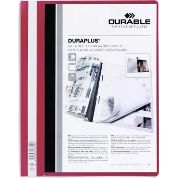 DURABLE DURAPLUS® carpeta de presentación A4+, azul, pack de 25 257903