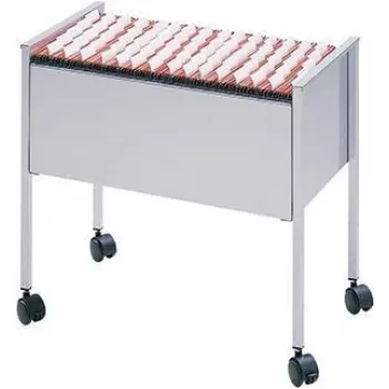 DURABLE ECONOMY 80 Carro de archivo colgante para A4, acero negro, 4 ruedas giratorias, 2 con frenos 309523