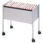 DURABLE ECONOMY 80 Carro de archivo colgante para A4, acero negro, 4 ruedas giratorias, 2 con frenos 309523