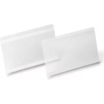 DURABLE HARD COVER funda autoadhesiva para etiquetas A5 horizontal, transparente, pack de 10 118319