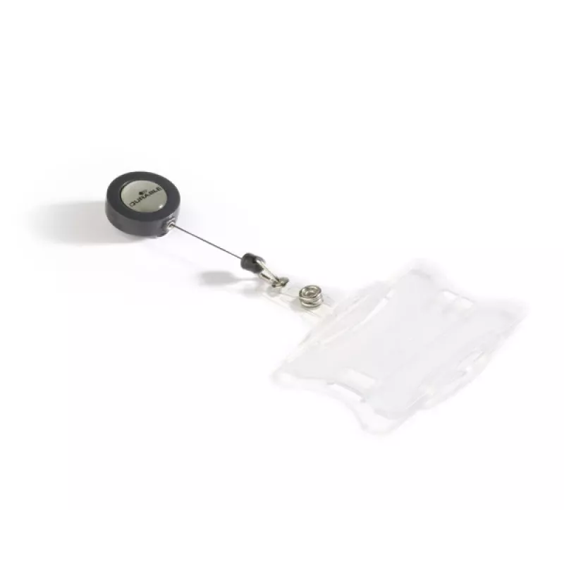 DURABLE portatarjetas de identificación con yoyó extraíble para 1 tarjeta, pack de 10 801119