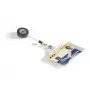 DURABLE portatarjetas de identificación con yoyó extraíble para 1 tarjeta, pack de 10 801119
