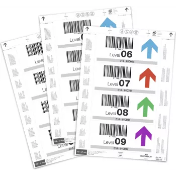 DURABLE etiquetas insertables 150 x 67 mm, 80 unidades, cartón, blanco, para impresoras láser y de inyección de tinta 100302