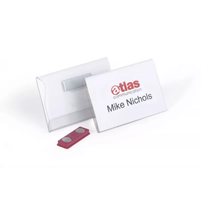 DURABLE Placa de identificación magnética 90 x 54 mm, Transparente, 25 por paquete 811719