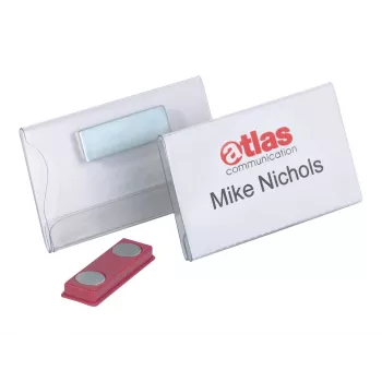DURABLE Placa de identificación magnética 90 x 54 mm, Transparente, 25 por paquete 811719