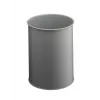 DURABLE Papelera de metal 15L redonda negra 330110