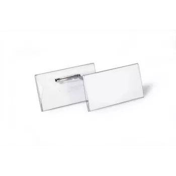 DURABLE Placa de identificación 40x75 mm con fijación de alfiler, 100 uds. 800119