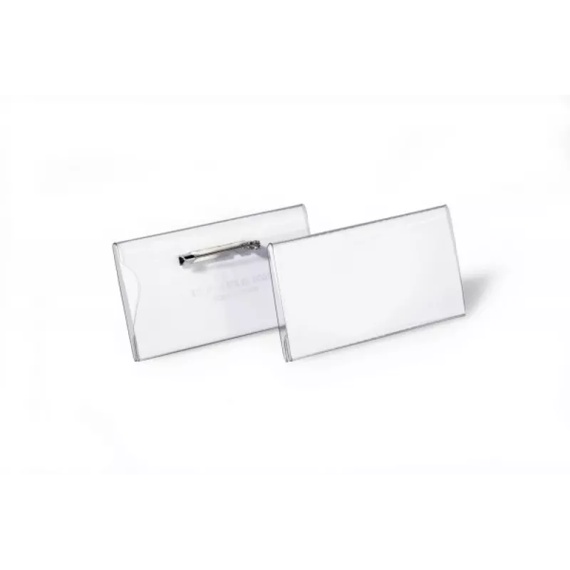 DURABLE Placa de identificación 40x75 mm con fijación de alfiler, 100 uds. 800119