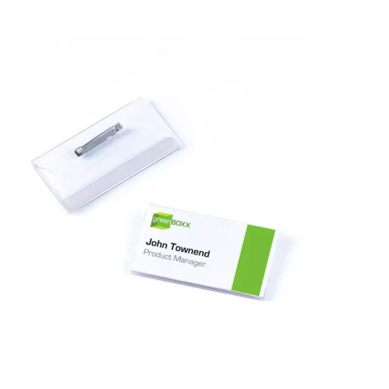 DURABLE Placa de identificación 40x75 mm con fijación de alfiler, 100 uds. 800119
