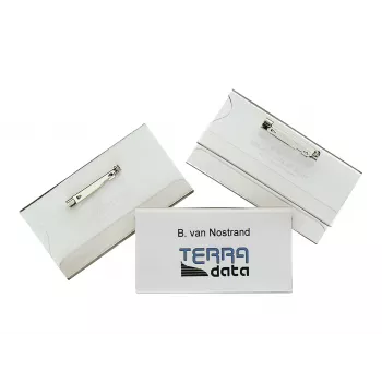 DURABLE Placa de identificación 40x75 mm con fijación de alfiler, 100 uds. 800119