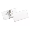 DURABLE Portatarjetas de identificación 40x75 mm con clip combinado, acrílico, Transparente, 25/VE (812119)