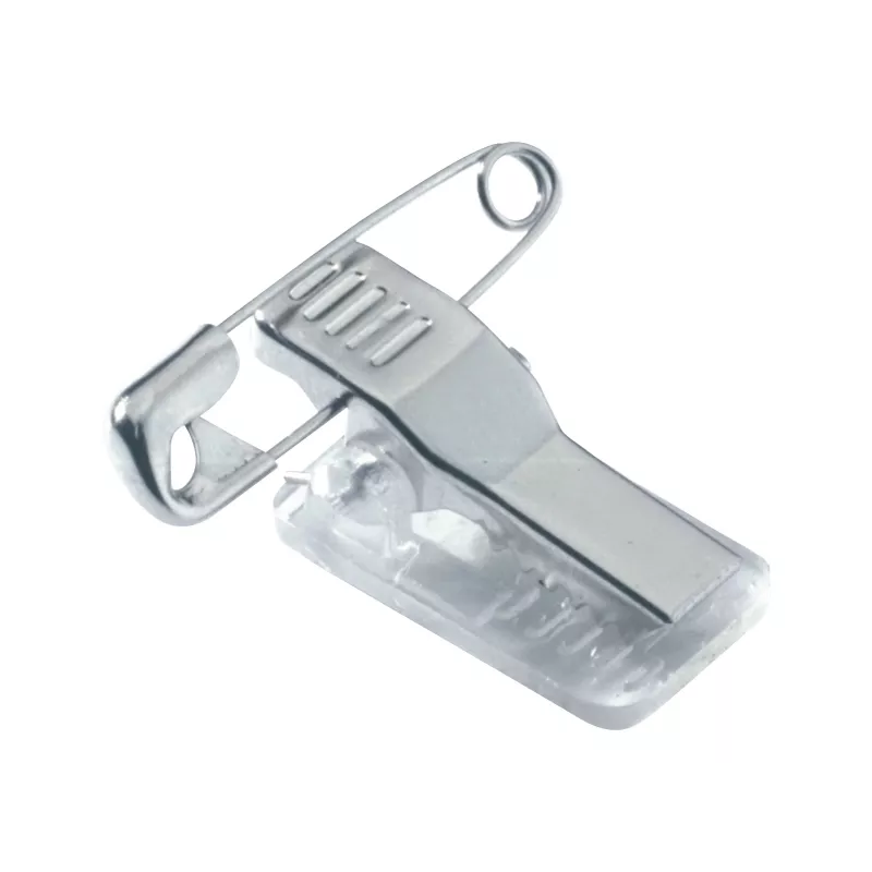 DURABLE Portatarjetas de identificación 40x75 mm con clip combinado, acrílico, Transparente, 25/VE (812119)