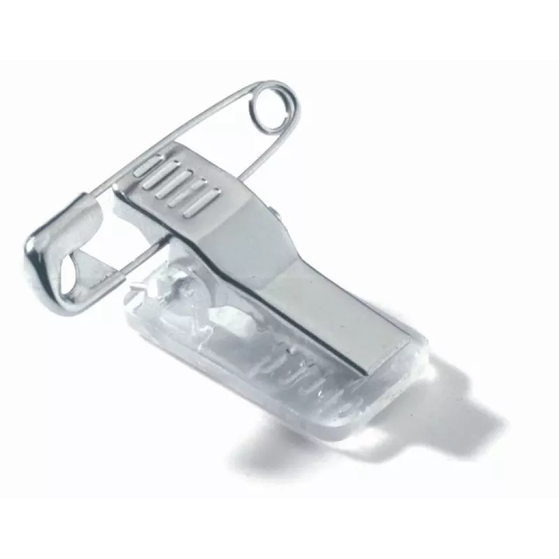 DURABLE Portatarjetas de identificación 40x75 mm con clip combinado, acrílico, Transparente, 25/VE (812119)