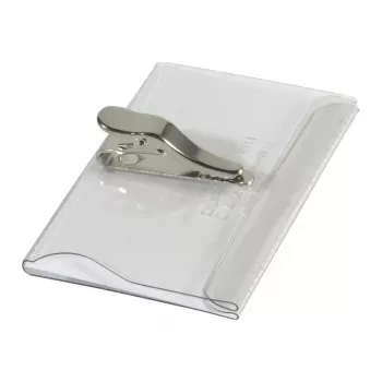 DURABLE Portanombres 54x90 mm con pinza de cocodrilo, pack de 25, transparente 811119