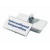 DURABLE portanombres 75x40 mm con pinza de cocodrilo, transparente, pack de 25 811019