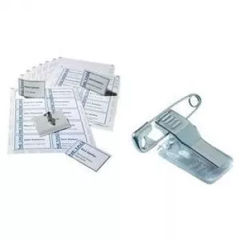 DURABLE Set de placas de identificación 90 x 54 mm con clip combinado, 20 unidades 818200
