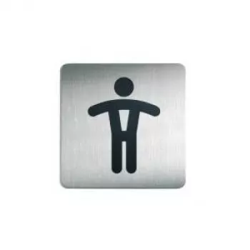 DURABLE PICTO Señal WC hombre 150x150 mm Plata Autoadhesiva 495423
