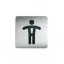 DURABLE PICTO Señal WC hombre 150x150 mm Plata Autoadhesiva 495423