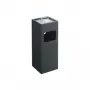 DURABLE papelera rectangular de acero con cenicero integrado, 17 litros, negra 333158