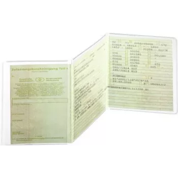 DURABLE Portafolletos informativo de tres partes 210x105 mm, transparente, pack de 10 (214219)