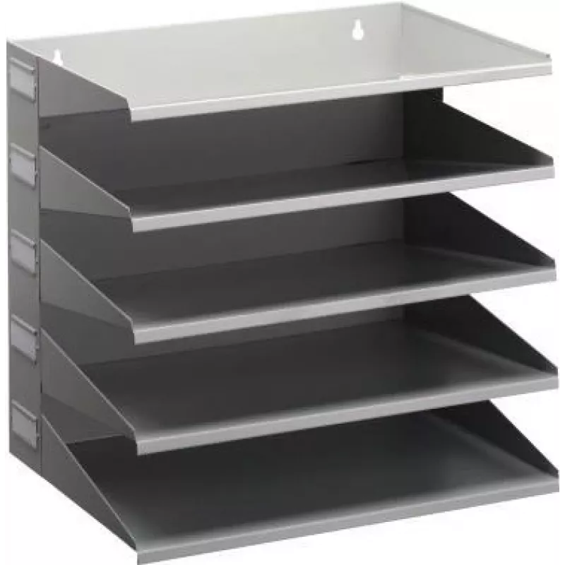DURABLE VARICOLOR® Organizador de 5 bandejas A4, Gris claro con cajones multicolor 336010