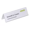 DURABLE VISIFIX® Portanombres de sobremesa 61/122x210 mm, PVC transparente, pack de 25 (805219)