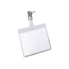 DURABLE VISITOR Porta placas de identificación 90 x 60 mm con pinza giratoria, transparente, 25 unidades (800319)
