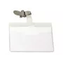 DURABLE VISITOR Porta placas de identificación 90 x 60 mm con pinza giratoria, transparente, 25 unidades (800319)